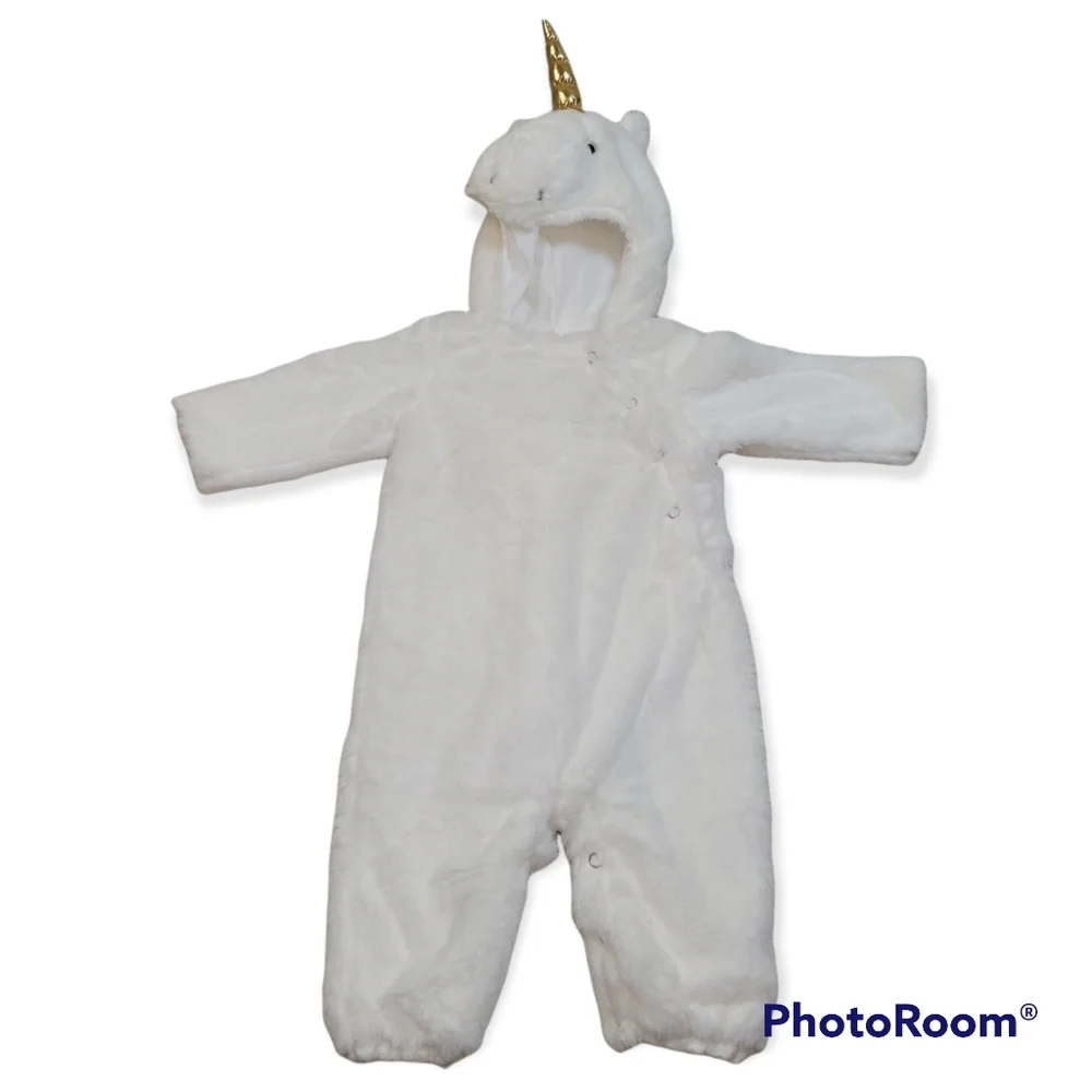 Pottery Barn Kids Unicorn 6-12M Snowsuit Costume - Picture 3 of 7